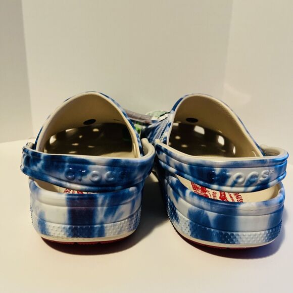 Levis X Crocs Classic‎ Clog Blue Tie Dye Men\'s 12 Levi Strauss Peace Love Charms main image 4
